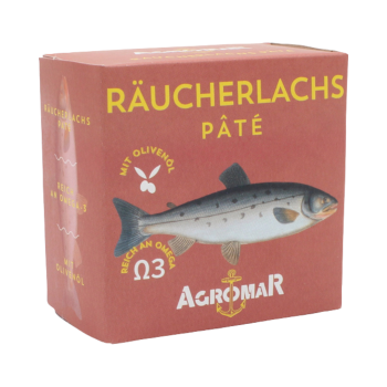 Agromar Raeucherlachs Pate, mit Olivenoel, 100g